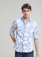 Shop Stylish Indigo Floral Print Shirt Online At Great PriceRs. 1359.00