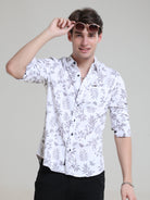 Buy Latest Cedar Leafy Printed Brown Shirt For Men OnlineRs. 1359.00