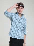 Blue Checks Shirts - Buy cool check shirt for men OnlineRs. 1299.00