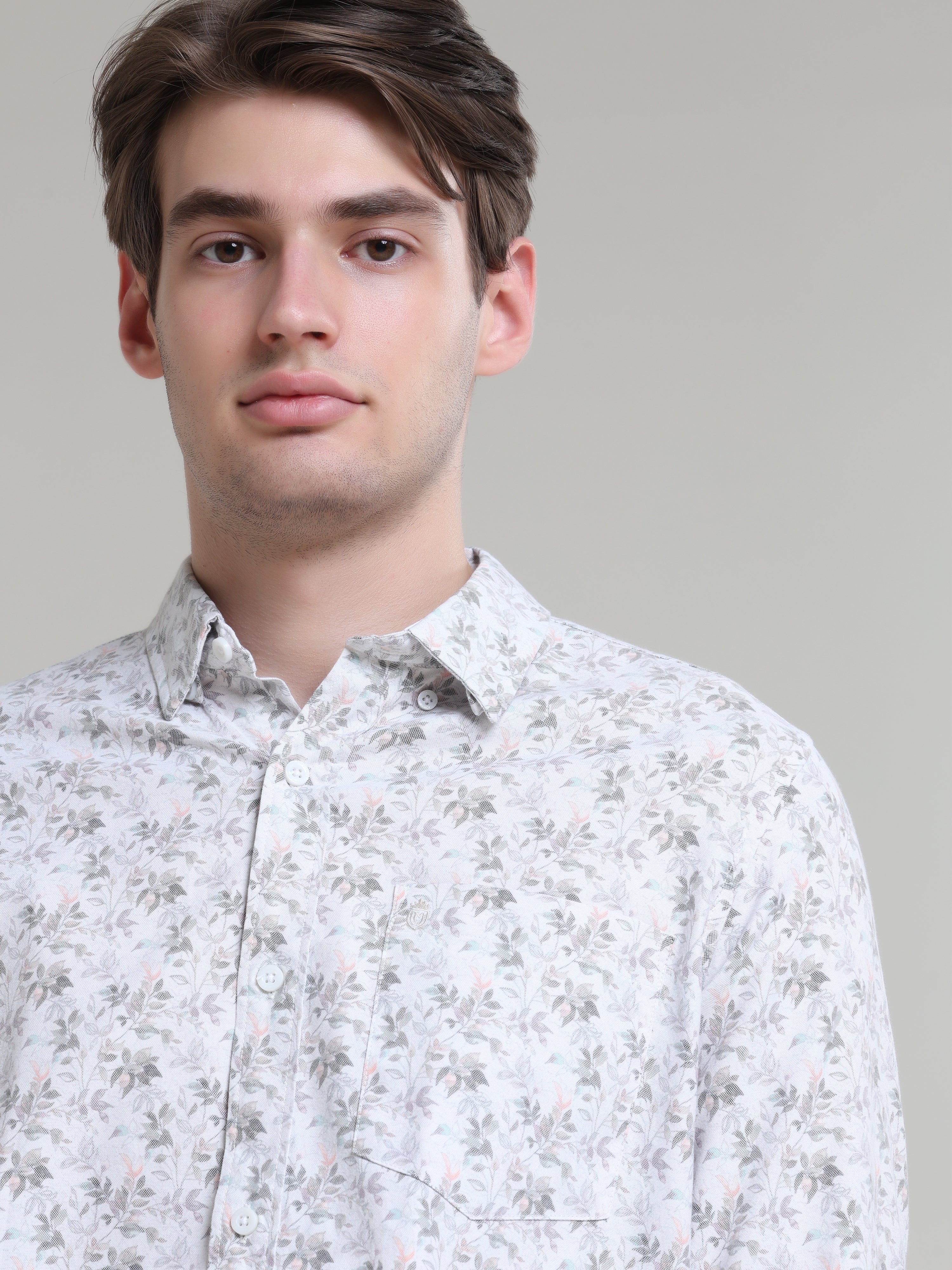 Shop Trendy Off White Printed Shirt For Men OnlineRs. 1399.00