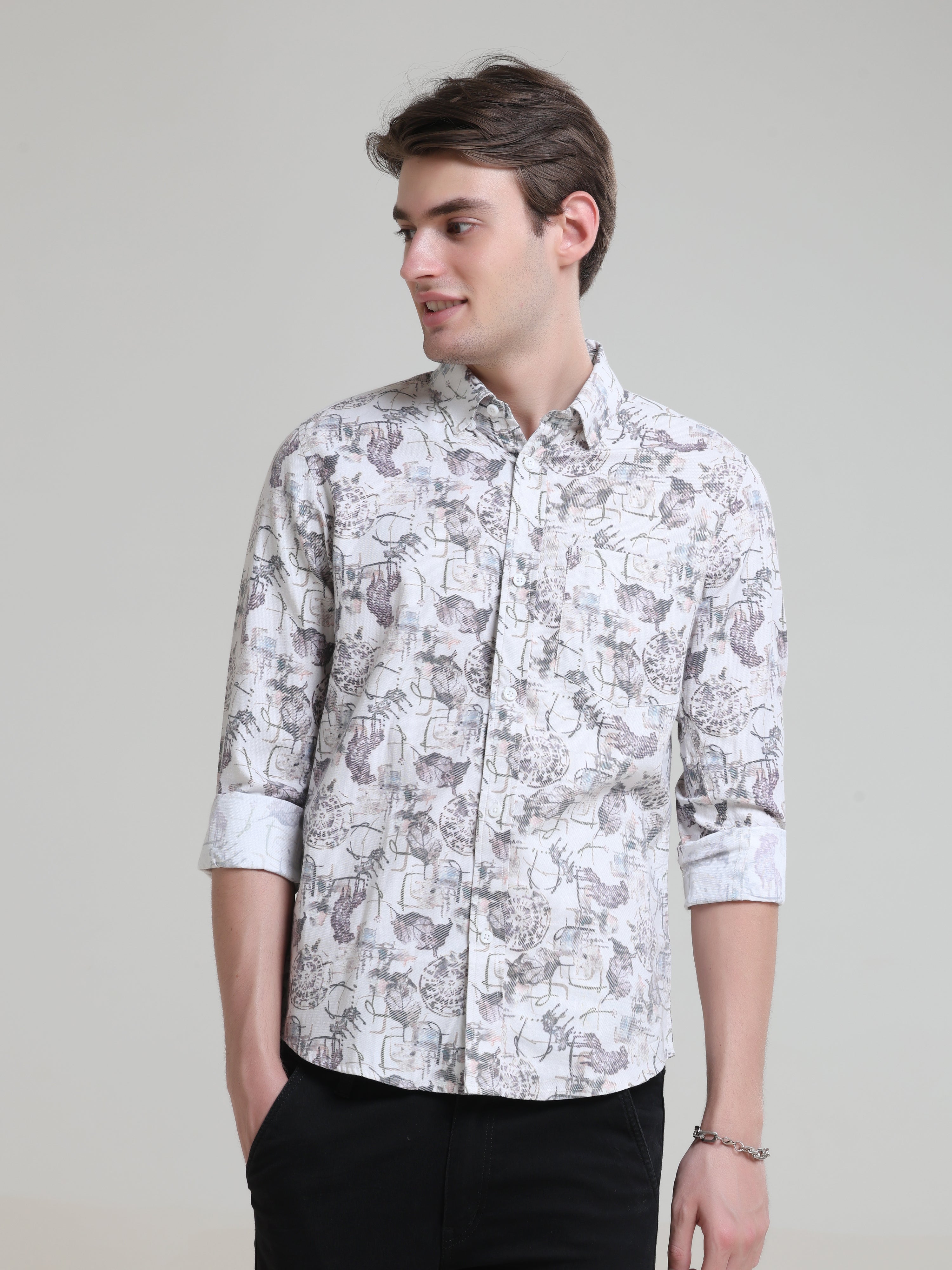 Shop Stylish Vintage Oxford Printed Shirts OnlineRs. 1399.00