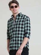 Shop Trendy Blue And Black Check Shirt OnlineRs. 1249.00