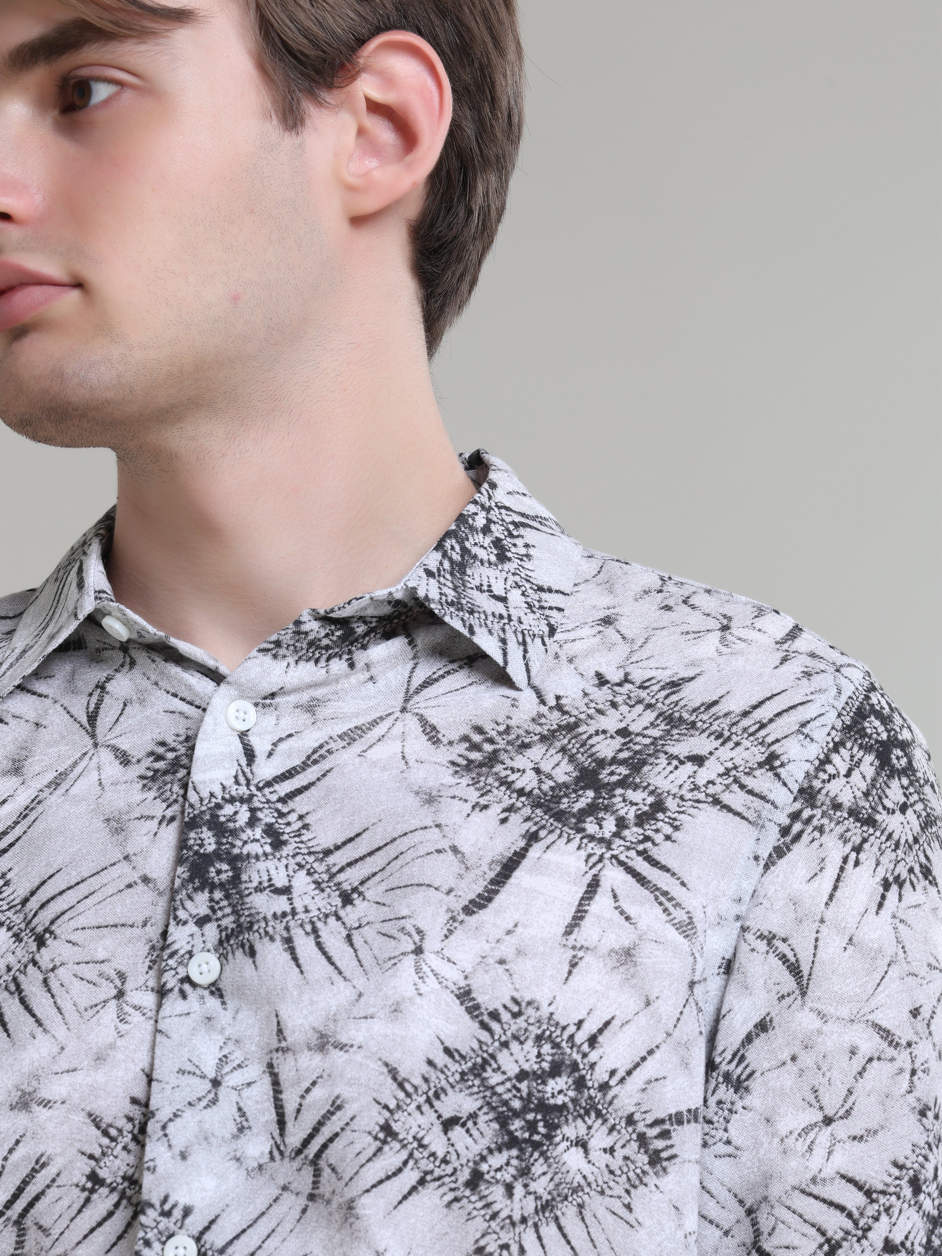 Ash Rayon Printed Full sleeve Casual Shirt For Men