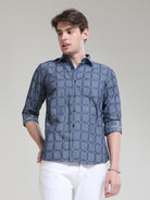 Buy Stylish Indigo Checks Shirt Online at Great PriceRs. 1299.00