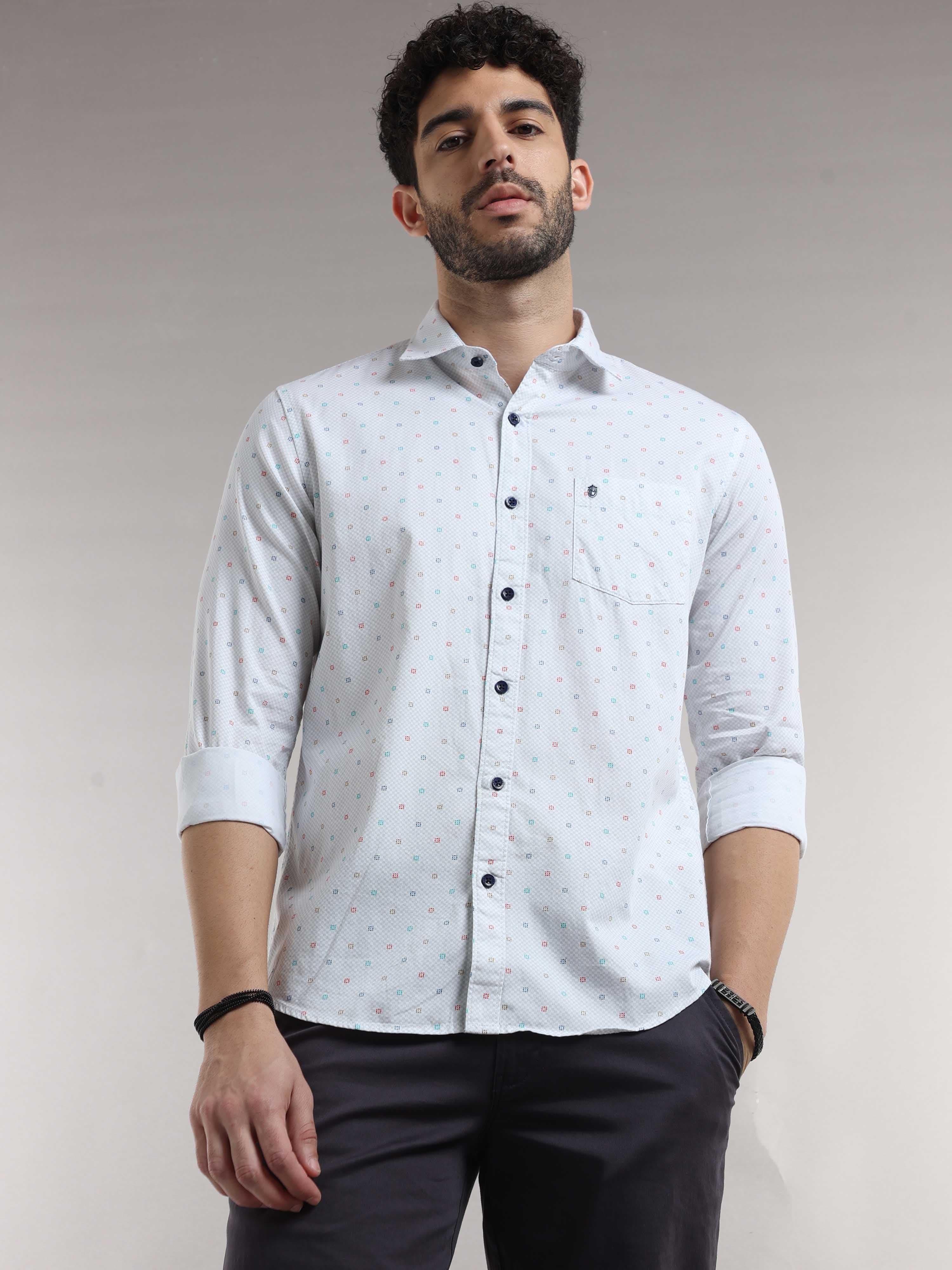 Shop Stylish White Printed Shirt Online at Great PriceRs. 1299.00