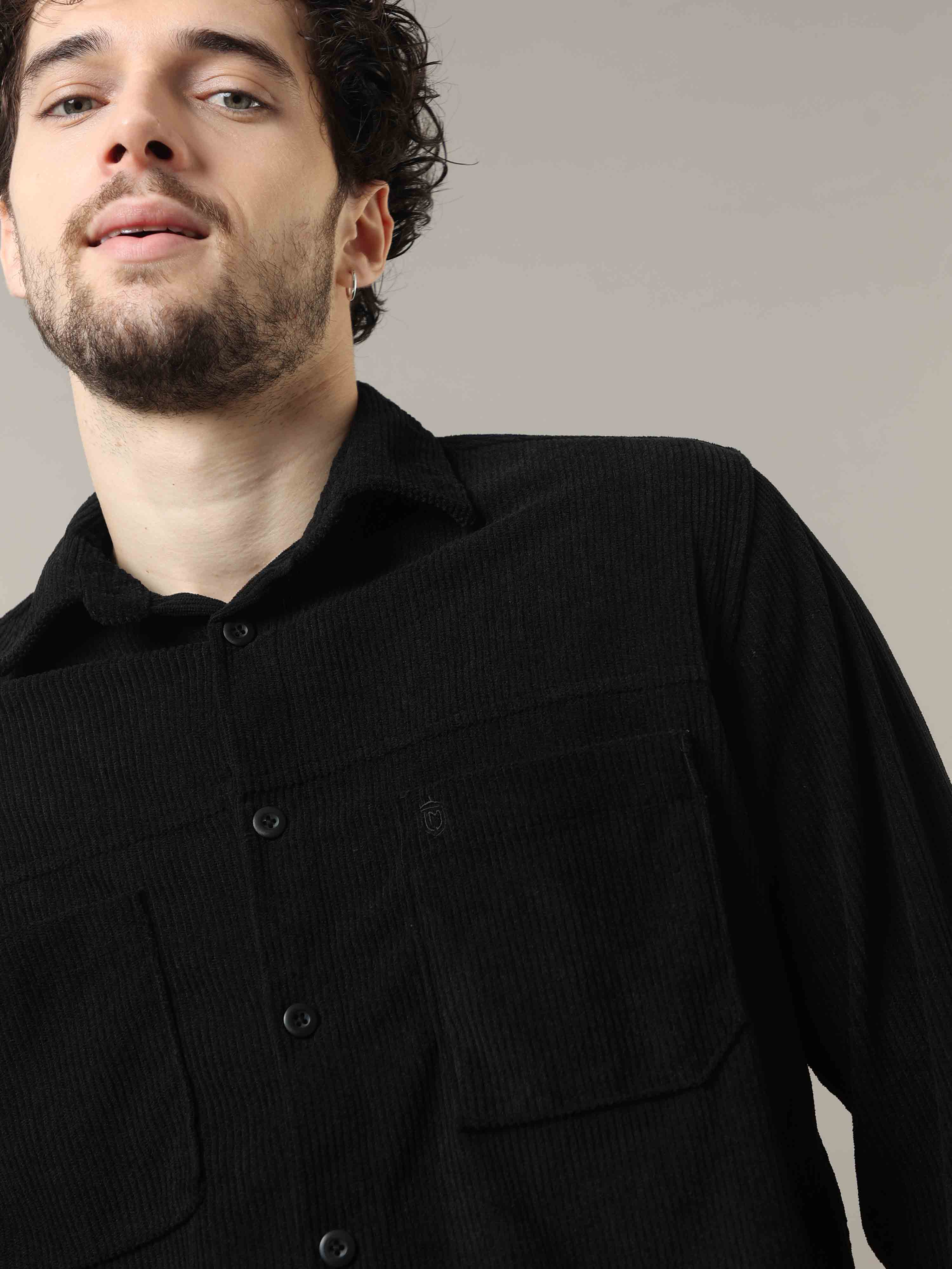 Buy Trendy Black Corduroy Shirt Mens Online at Great PriceRs. 1499.00