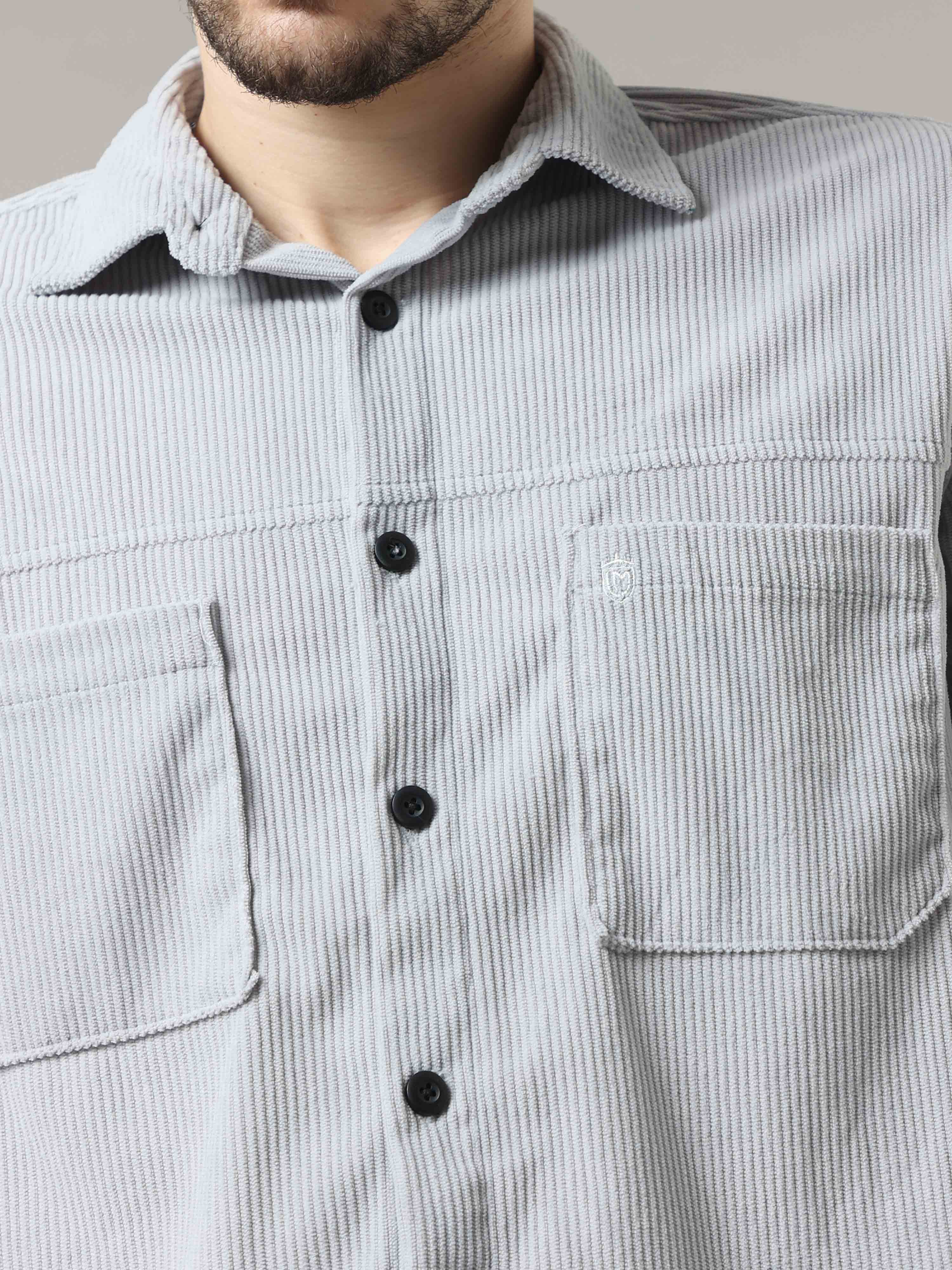 Ash Corduroy  Double Pocket Shirt 