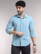 blue color shirt - Buy Latest Seer Sucker Shirt OnlineRs. 1299.00