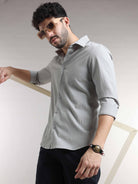 Buy Seer Sucker grey color shirt Online In indiaRs. 1299.00