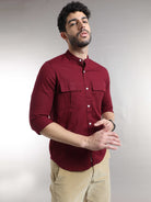 Chinese Collar Shirt - Double Pocket Shirt Men'sRs. 1399.00