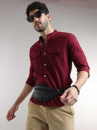Chinese Collar Shirt - Double Pocket Shirt Men'sRs. 1399.00