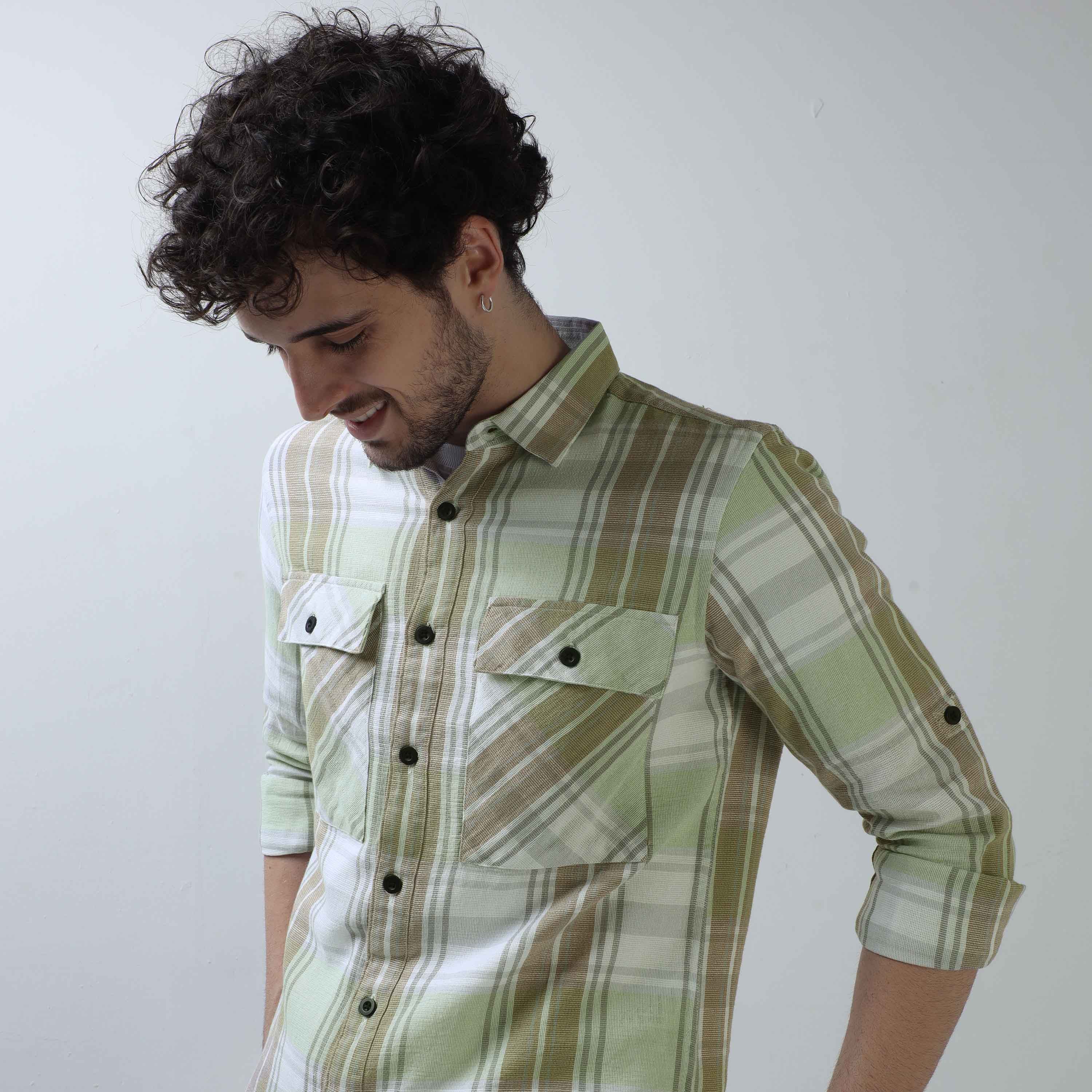 Shop Stylish Green Check Shirt for Men Online In IndiaRs. 1399.00