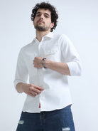 Buy Latest Forst Textured White Formal Shirt OnlineRs. 1349.00