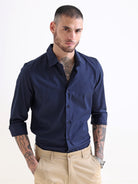 Broncos Navy Blue Textured Solid ShirtRs. 1399.00