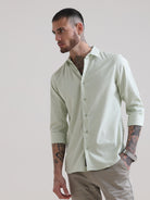 Pear Green Textured Solid ShirtRs. 1399.00