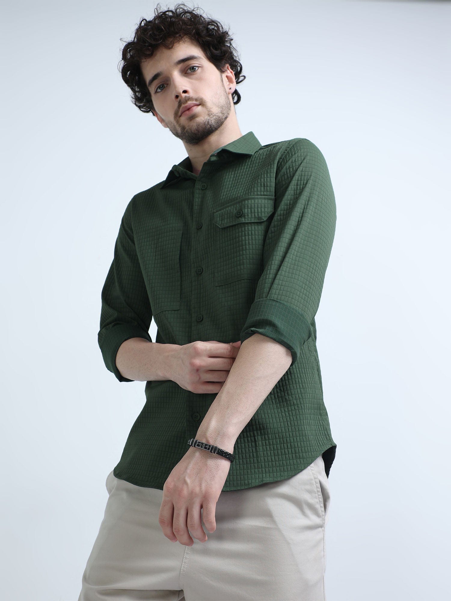 Shop Stylish Basil Green Shirt Men Online In IndiaRs. 1349.00