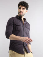 Buy Latest Grey Double Pocket Shirt Online At Great PriceRs. 1349.00
