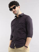 Buy Latest Grey Double Pocket Shirt Online At Great PriceRs. 1349.00