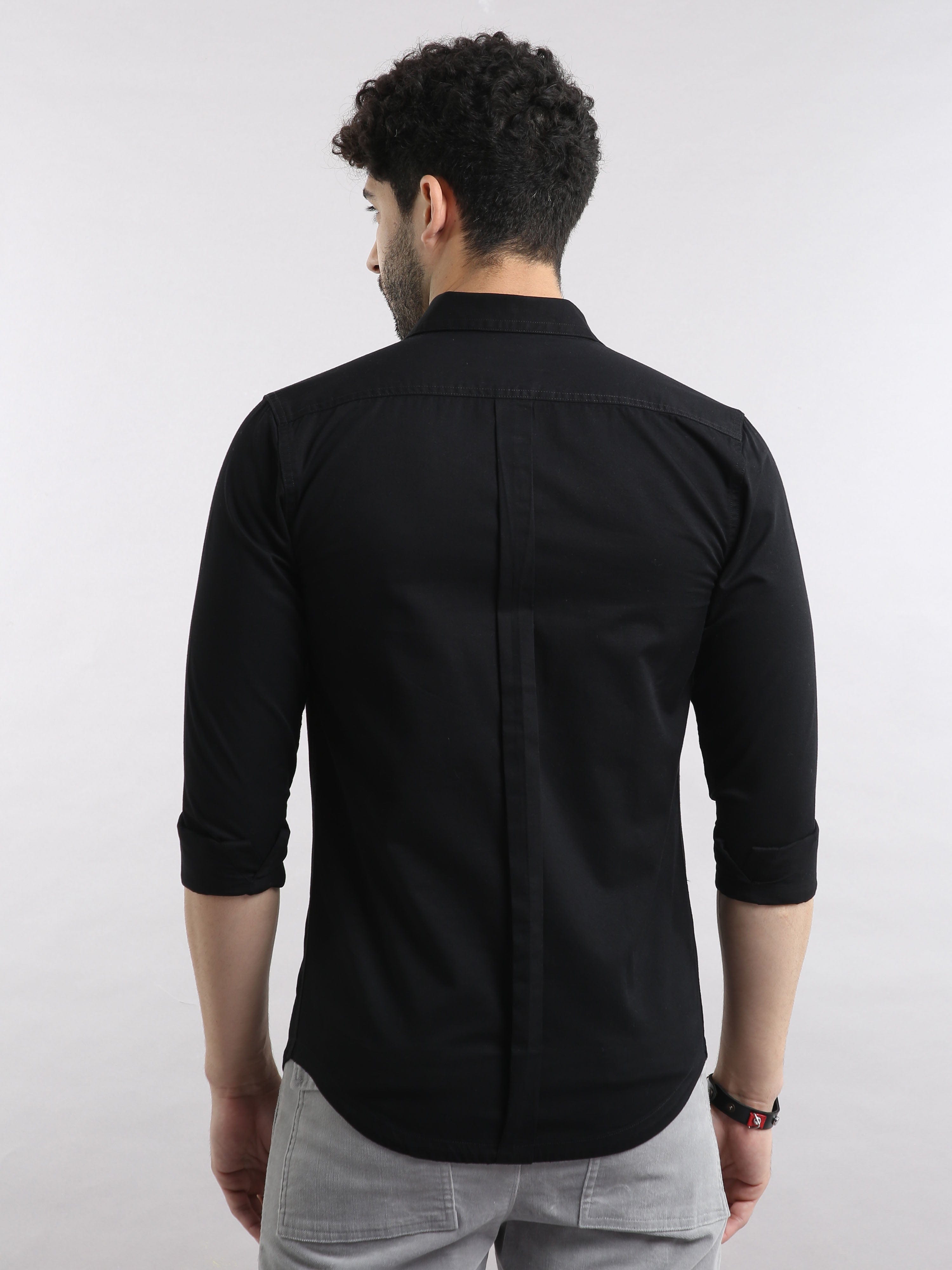 Shop Stylish Black Double Pocket Shirt OnlineRs. 1349.00