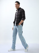 Buy Brown With Black Double Pocket Mens ShacketRs. 1549.00