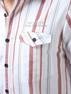 Buy Trendy Red Striped Shirt Full Sleeve For Men OnlineRs. 1349.00