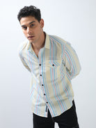 Buy Stylish Burgundy Striped Shirt For Men OnlineRs. 1349.00
