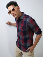 Shop Latest Red And Blue Check Shirt Online In IndiaRs. 1399.00