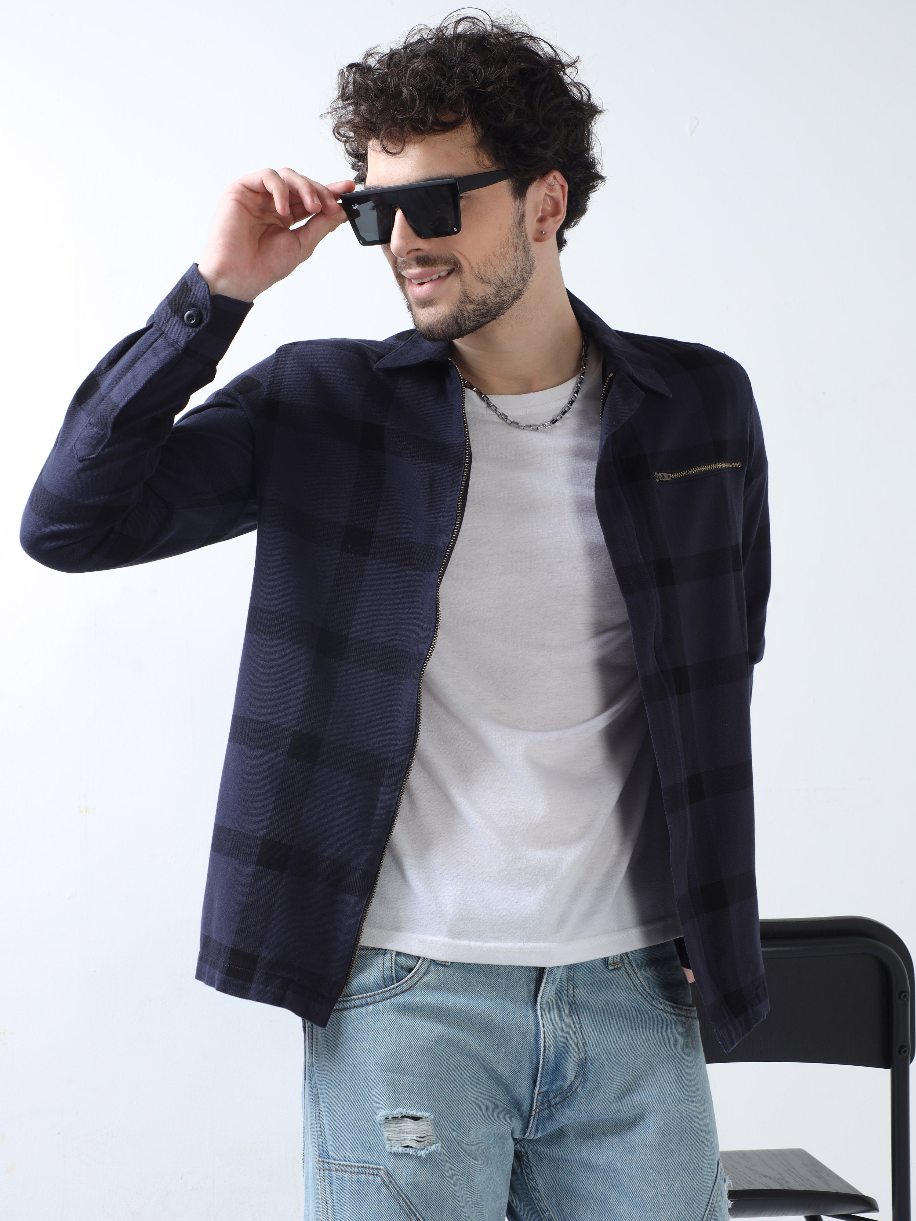 Shop Trendy Imperial Onyx Purple Check Shirt Online in IndiaRs. 1499.00