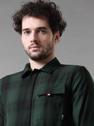 Buy Cool Hunter Green Men's Checked Shacket Online in IndiaRs. 1549.00