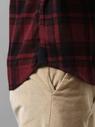 Red & Black Corduroy Check Double Pocket Shirt