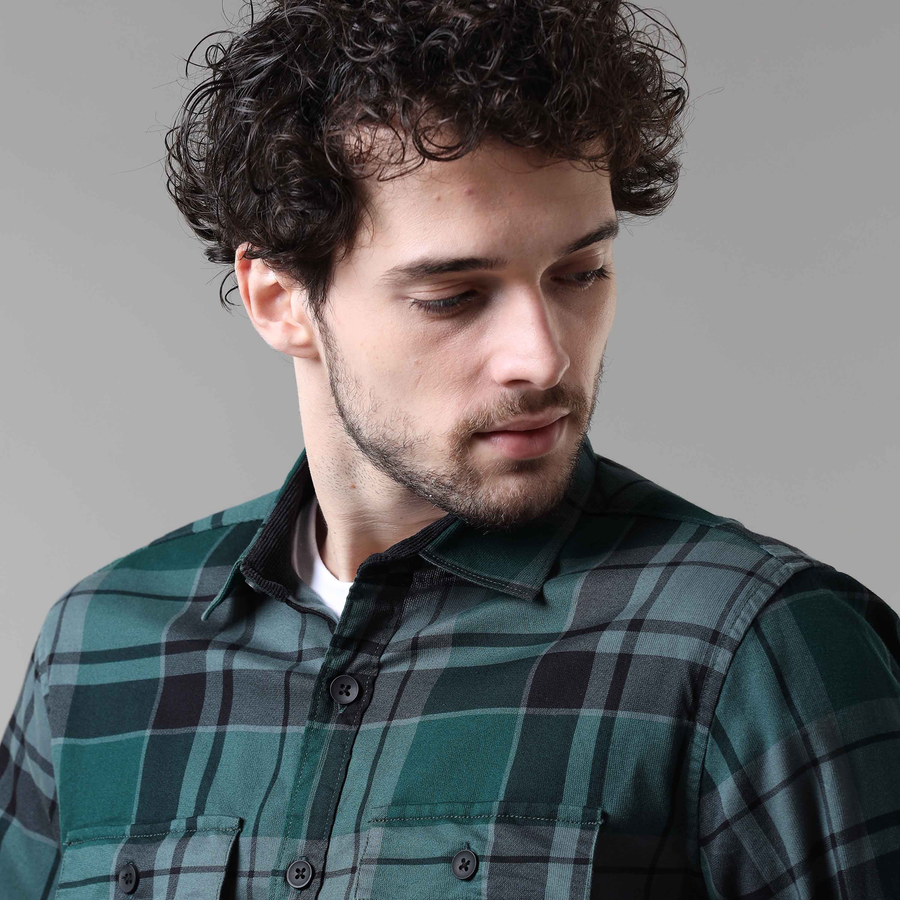 Buy Latest Green Check Shirt Online at Great PriceRs. 1399.00