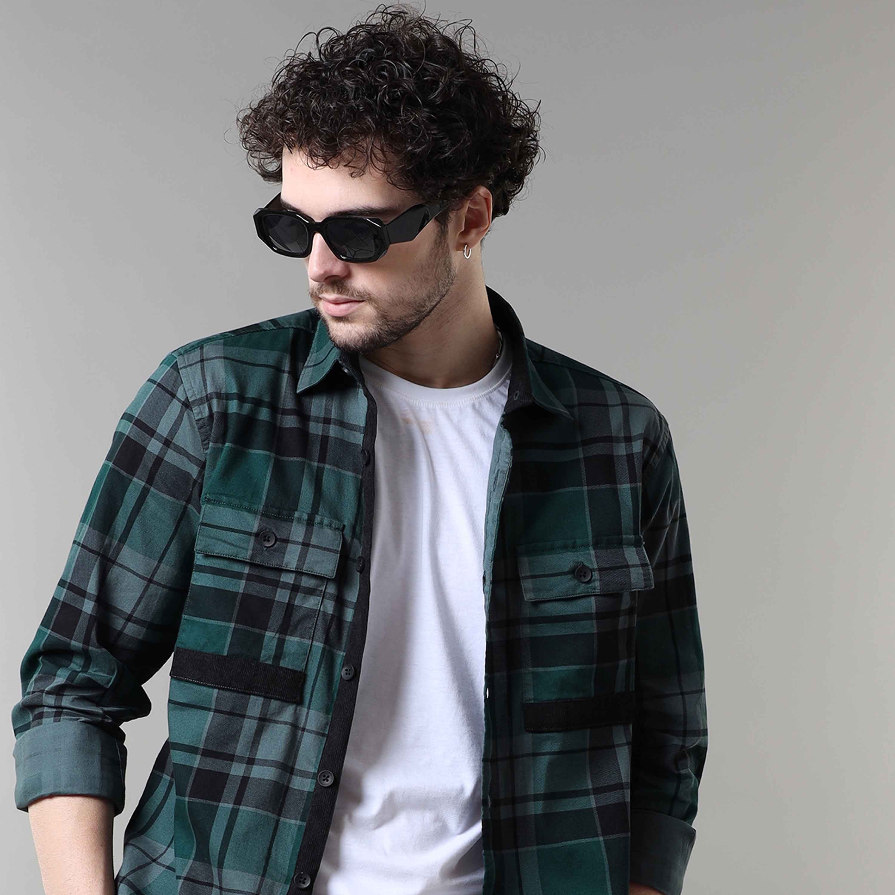 Buy Latest Green Check Shirt Online at Great PriceRs. 1399.00