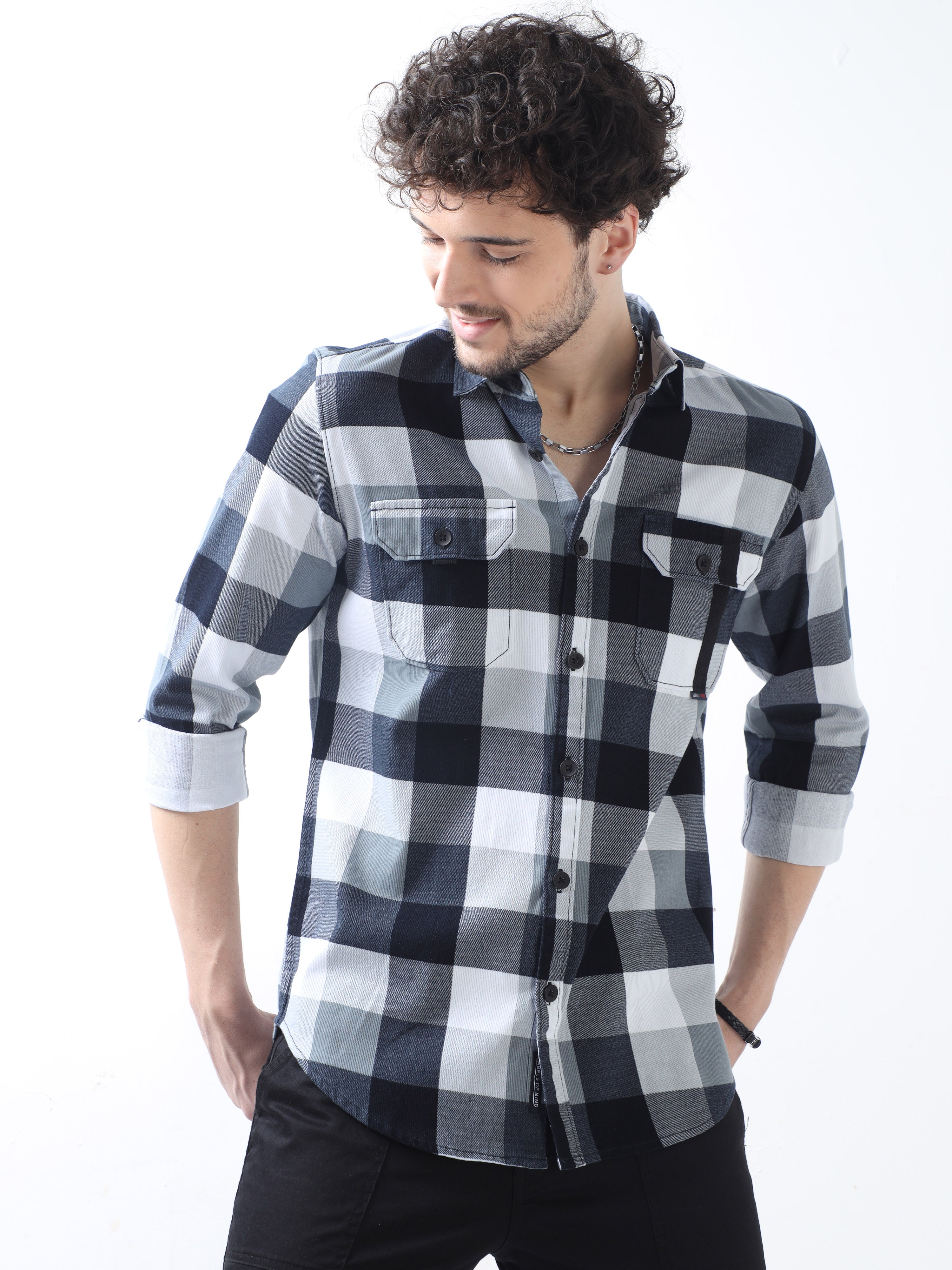 Buy cool and comfortable blue check shirt Online in IndiaRs. 1359.00