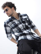 Buy cool and comfortable blue check shirt Online in IndiaRs. 1359.00