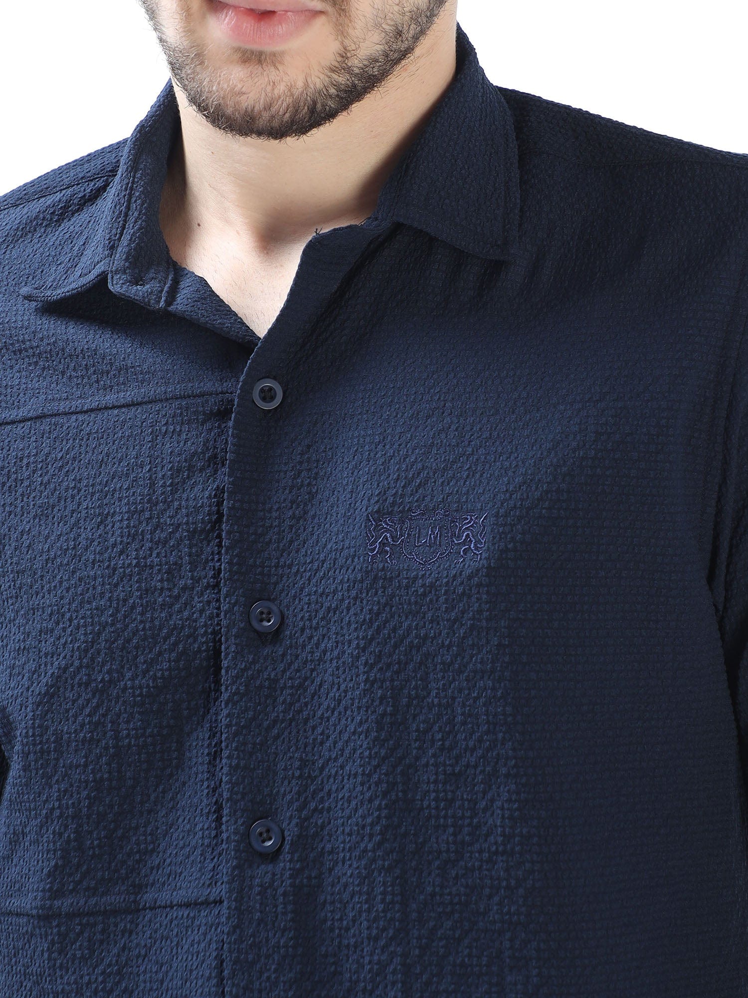 Buy Stylish Midnight Dark Blue Full Sleeve Shirt OnlineRs. 1349.00