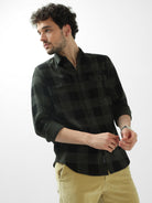 Shop Latest green and black check shirt OnlineRs. 1359.00