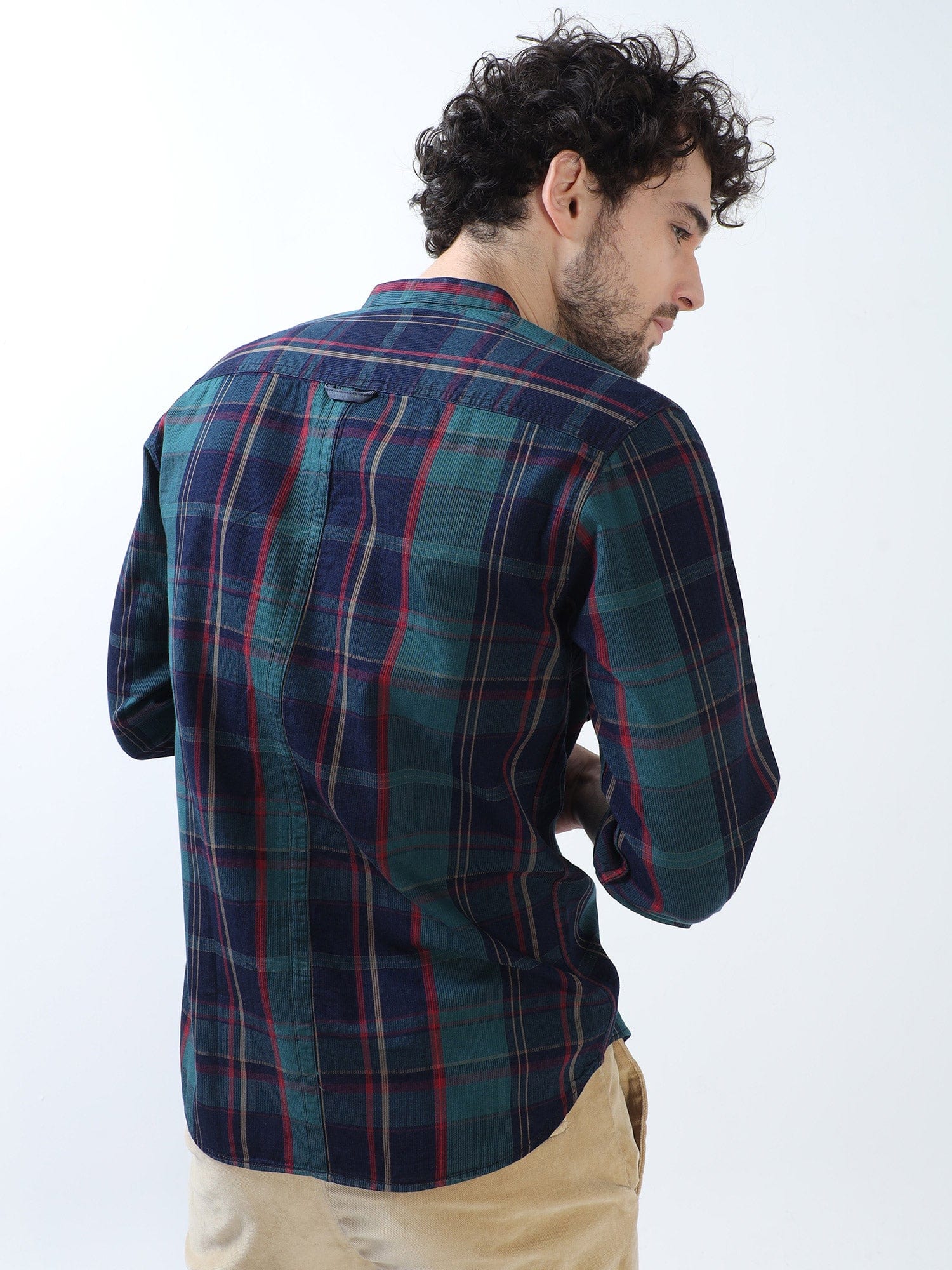 Chinese Collar Shirt - Buy Double Pocket Shirts for Men OnlineRs. 1449.00