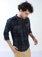 Chinese Collar Shirt - Buy Double Pocket Shirts for Men OnlineRs. 1449.00