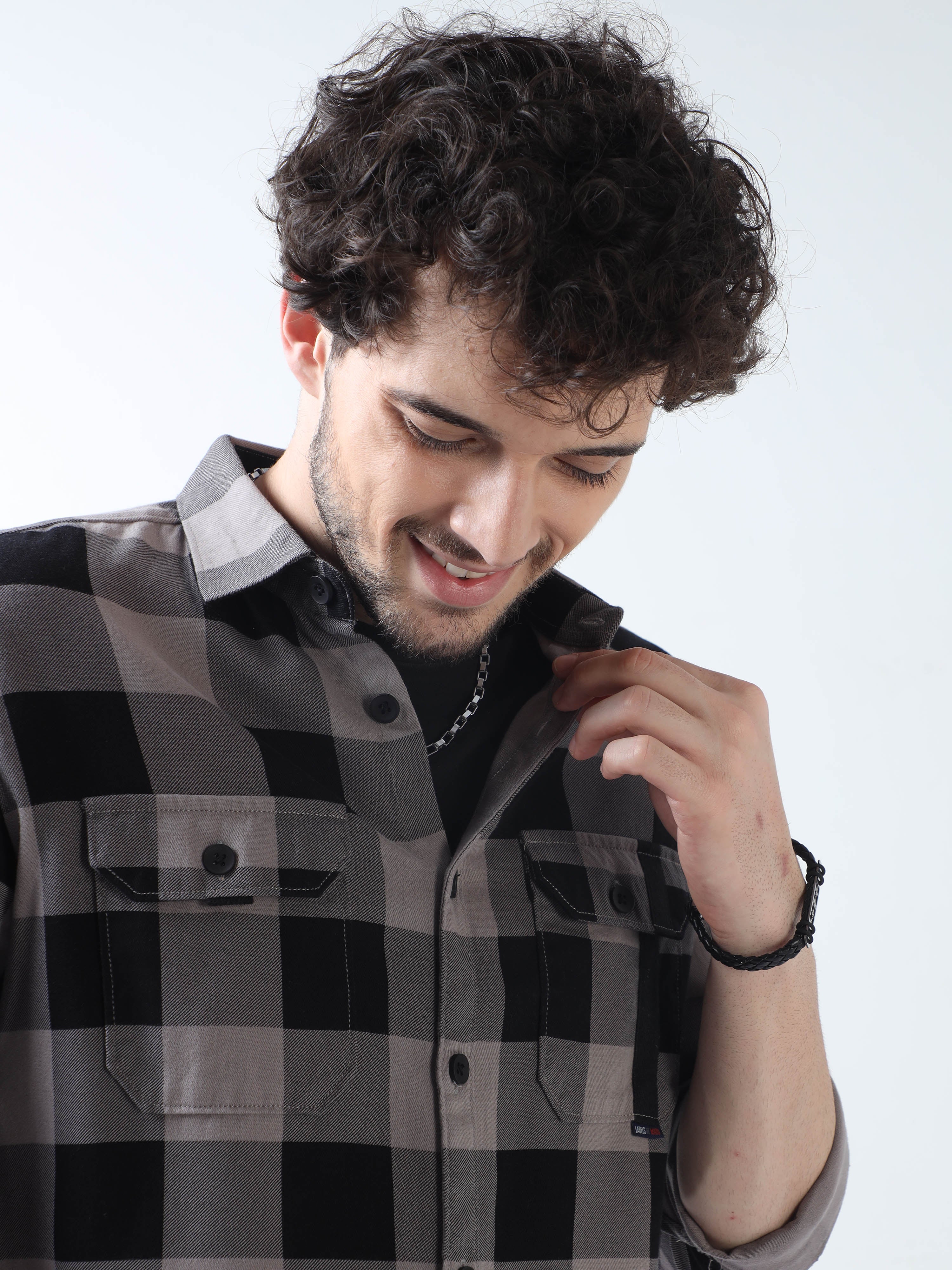 Buy Cool and Comfortable beige check shirt at Great priceRs. 1359.00