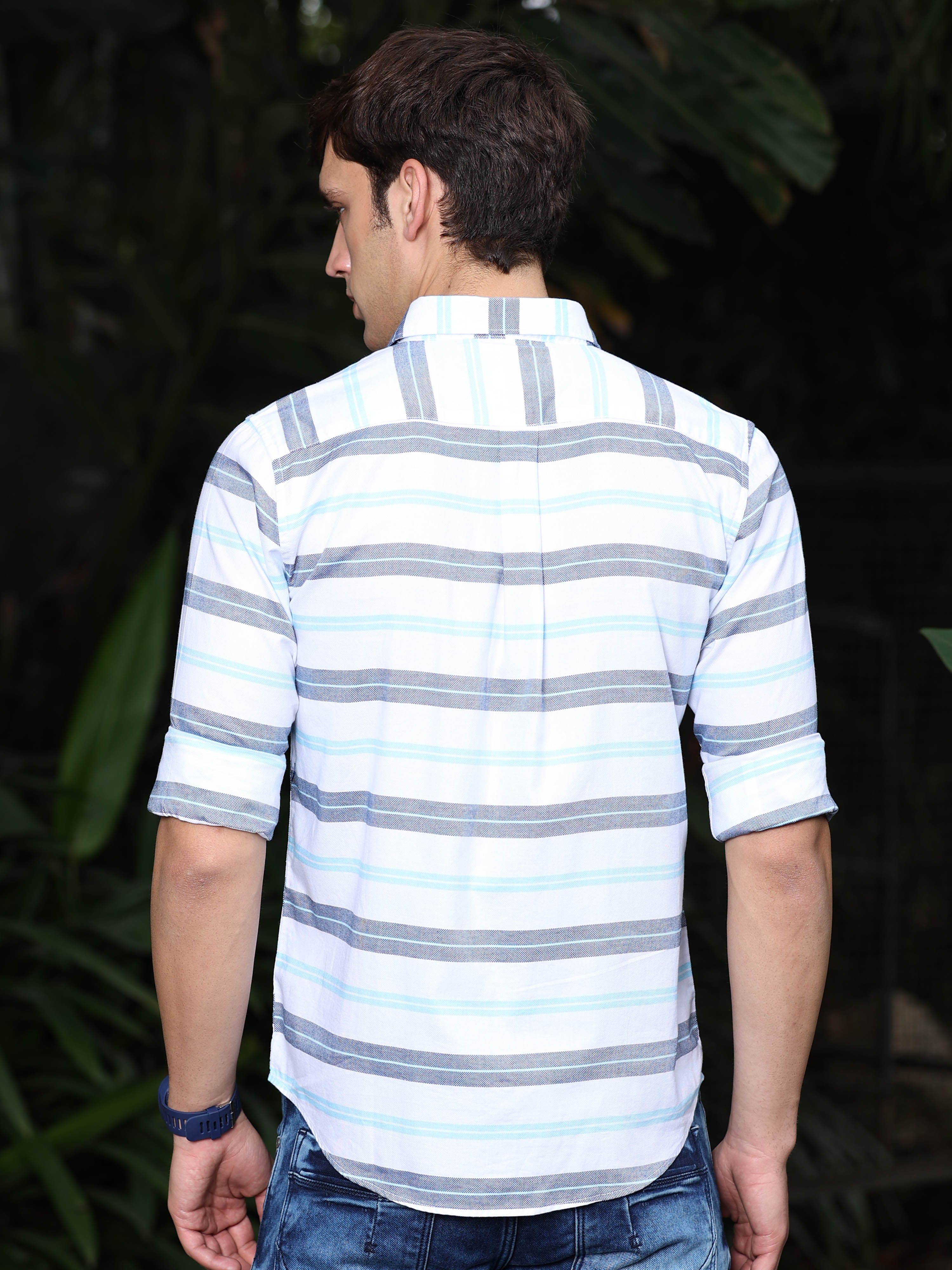 Buy Stylish Premium Broad Men's Striped Casual Shirt OnlineRs. 1399.00