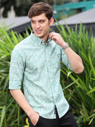 Buy Trendy Green Printed Shirt for Men OnlineRs. 1299.00