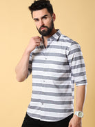 Buy Preminium White And Ash Striped Casual ShirtsRs. 1099.00
