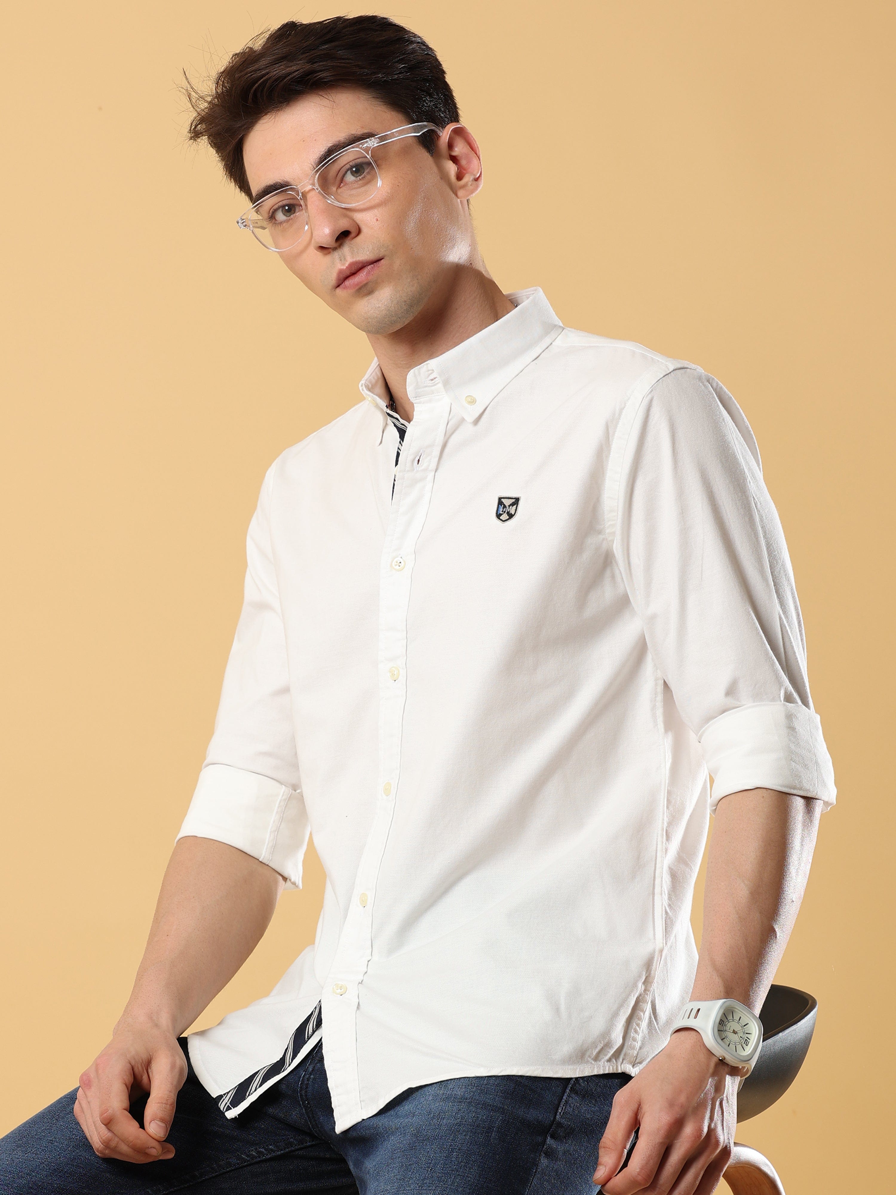 Buy Stylish Trendy White Shirt For Men OnlineRs. 799.00