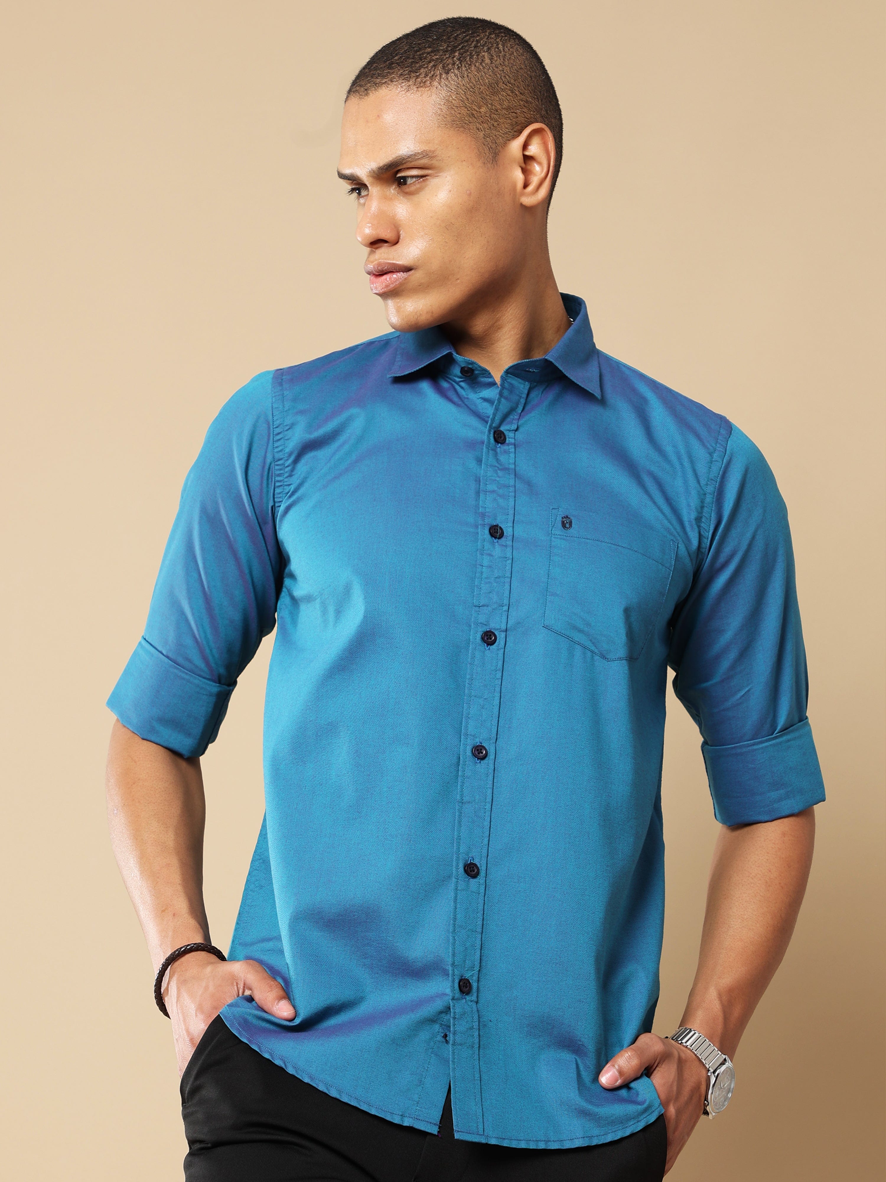 Sea Blue Oxford Shirt