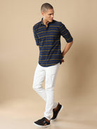 Buy Cool Elegant Men's Striped Casual ShirtRs. 899.00