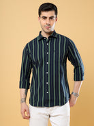 Buy Stylish Navy Blue Vertical Striped Shirt Mens IndiaRs. 1019.00