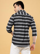 Shop Trendy Black Premium Vertical Striped Shirt Mens OnlineRs. 1099.00