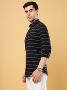 Buy Latest Black Striped Shirt Men Online In IndiaRs. 1049.00