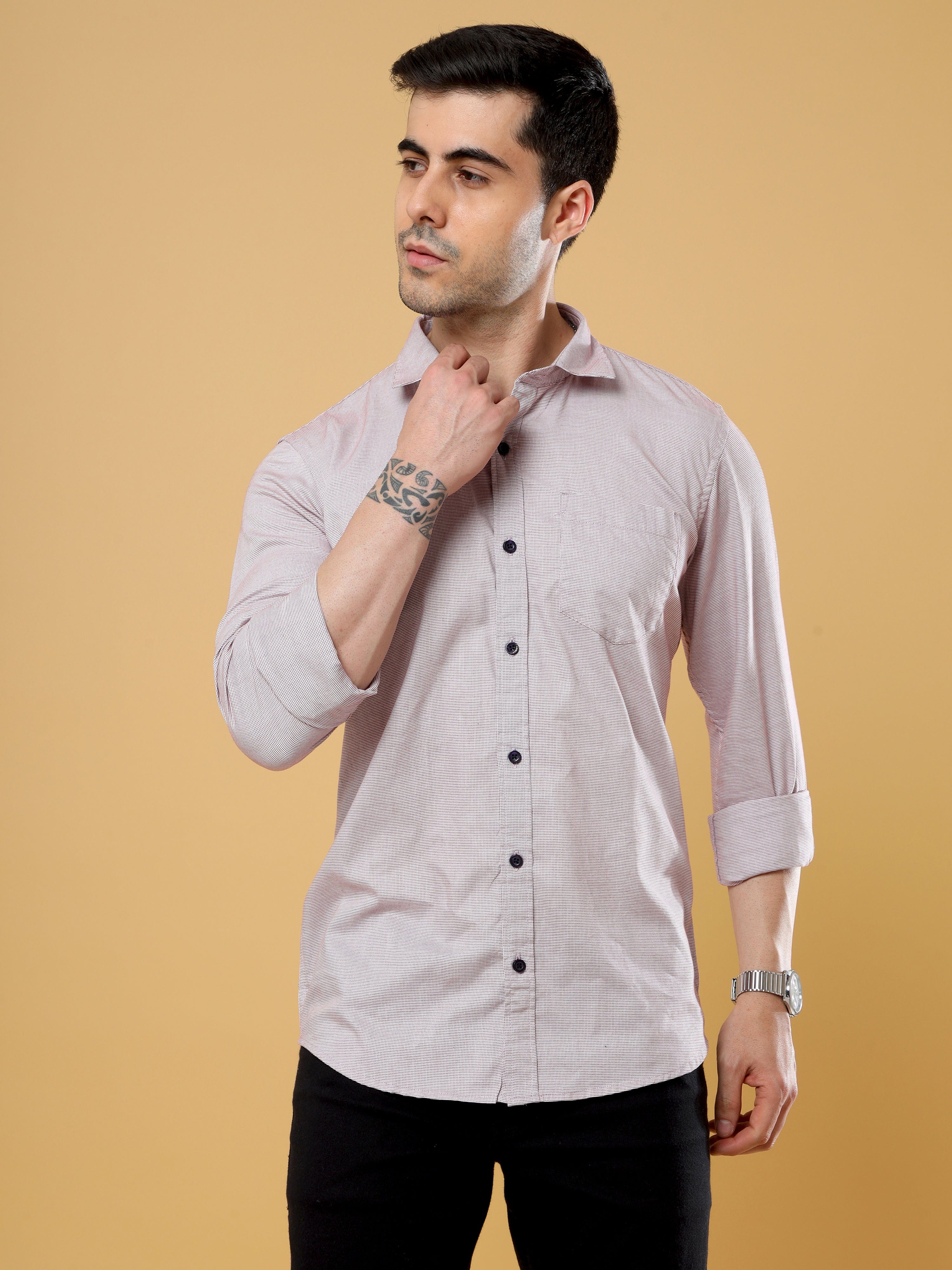 Textured Dobby Pin Checks Shirt | Men's Casual Shirts ChecksRs. 899.00
