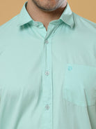 Buy Latest Aqua Blue Single Color Shirts OnlineRs. 999.00
